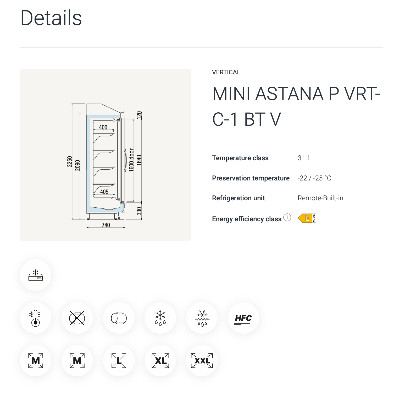 Arneg Integral Mini Astana P slim plug-in multideck freezer – eco-friendly R290 unit for frozen food