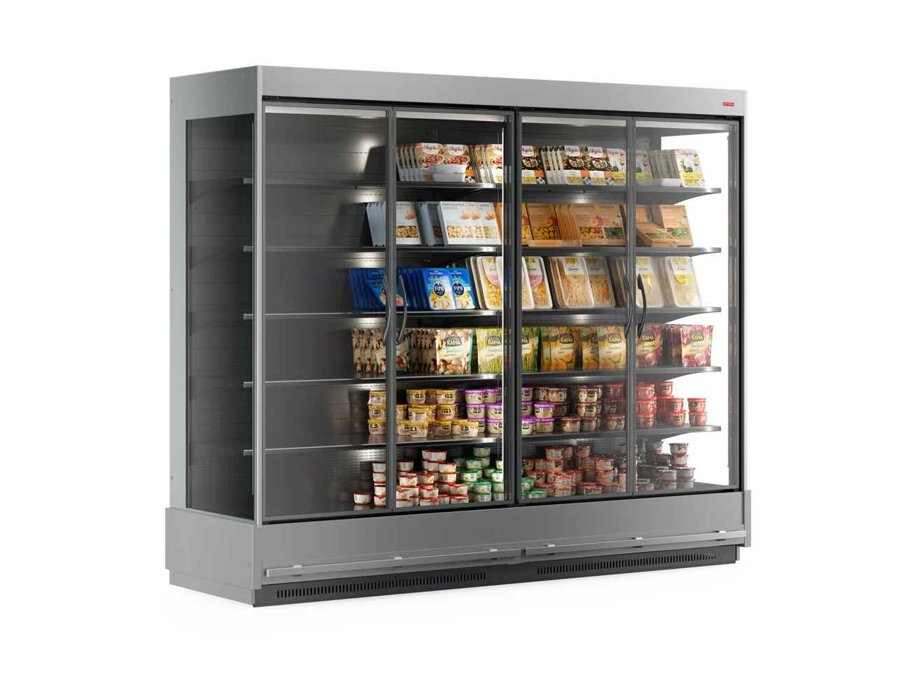 Closed multideck fridge with glass doors – Arneg Osaka 3P for chilled food and drinks