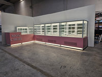 Custom Display Fridge Set – L-Shape Counter
