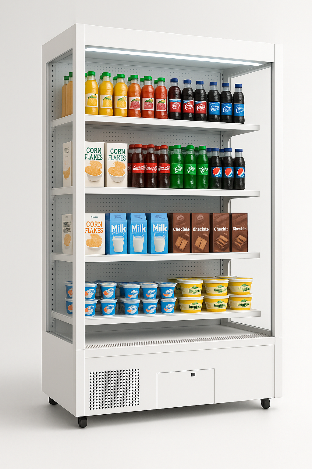 100CM Plug In Open Front Multidecks Fridge I White/Gray/Black