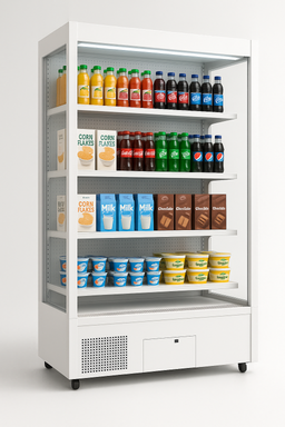 100CM Plug In Open Front Multidecks Fridge I White/Gray/Black