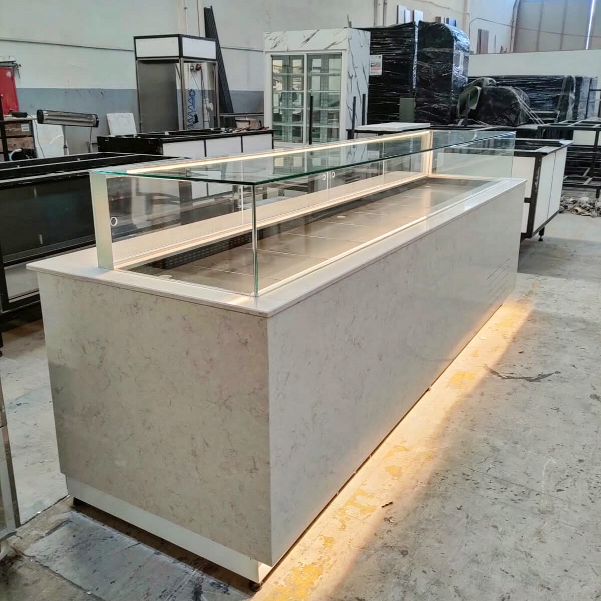 Marble 2.8m Bespoke Display Fridge With Cold Storage