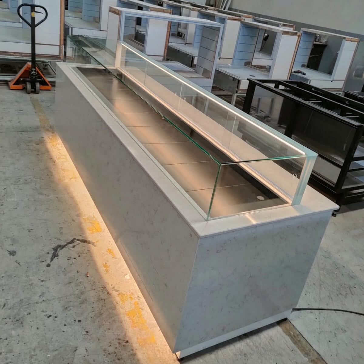 Marble 2.8m Bespoke Display Fridge With Cold Storage
