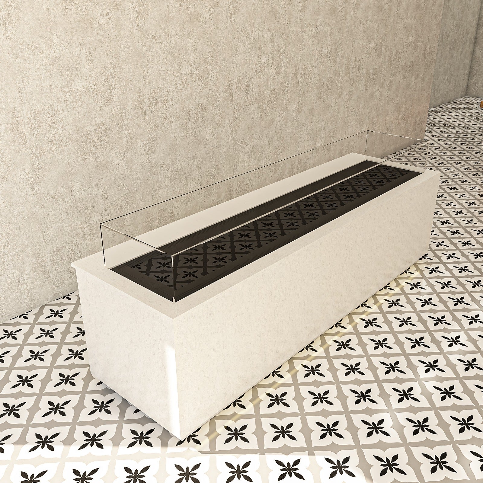 Marble 2.8m Bespoke Display Fridge With Cold Storage