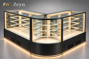 Zeyn L Shape Cake & Sandwich Display Fridge