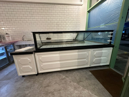 Custom L Shape Refrigerated Display Counter for Cafés &amp; Bakeries