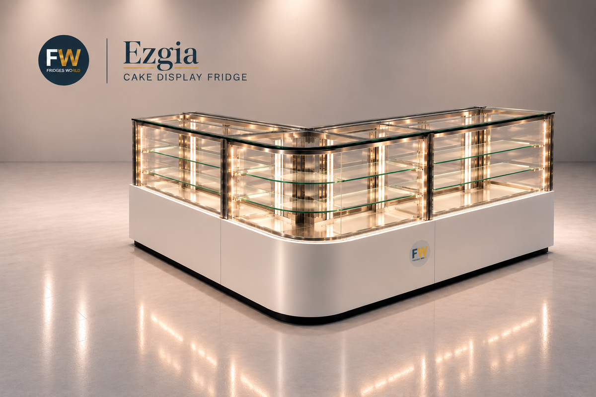 Fridges World | Ezgia L Shape Refrigerated Display Counter | Display Fridge