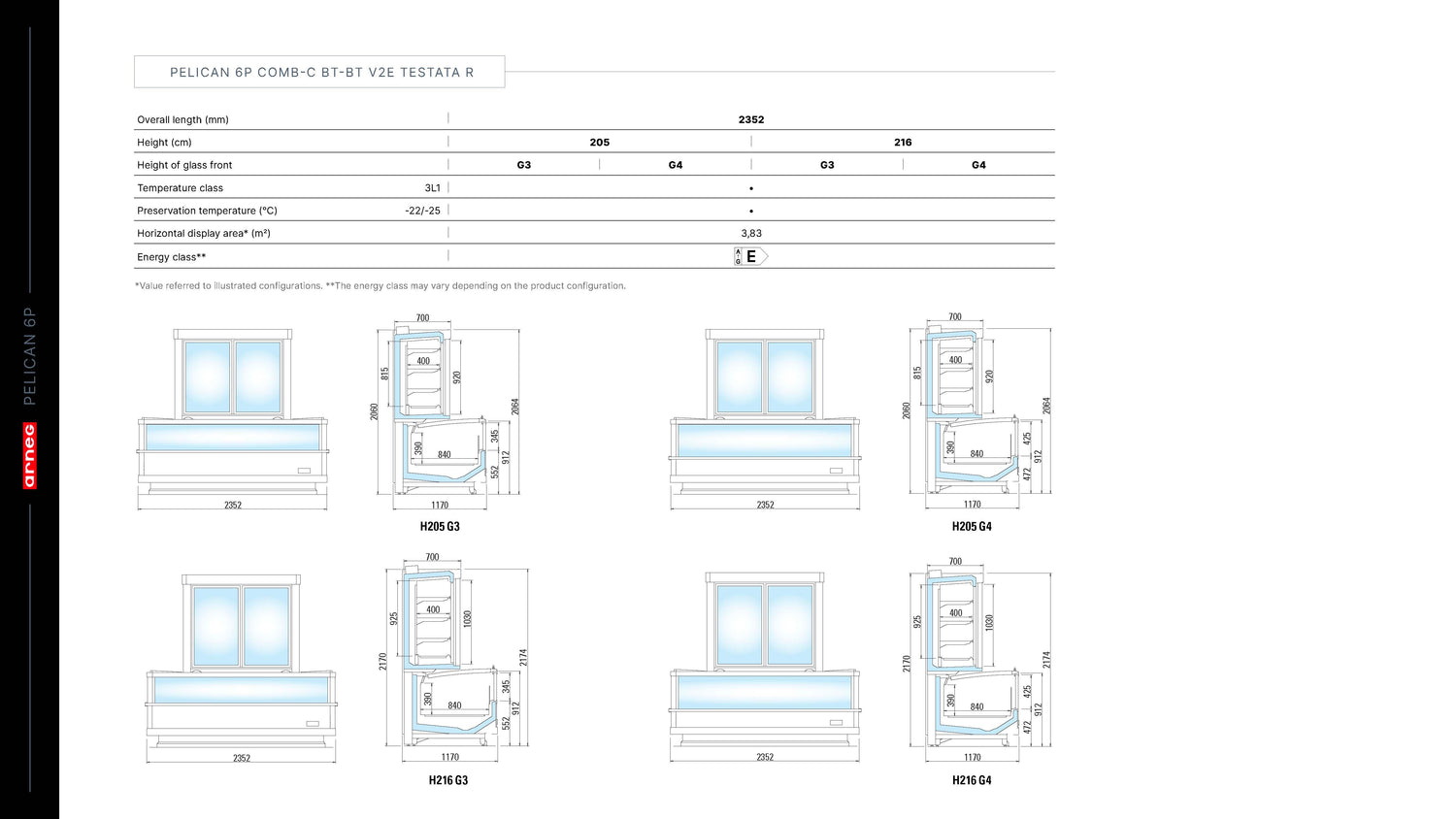 Combined Freezer Arneg - Pelican 6 P