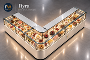 Fridges World | Tiyra L Shape Refrigerated Display Counter | Display Fridge