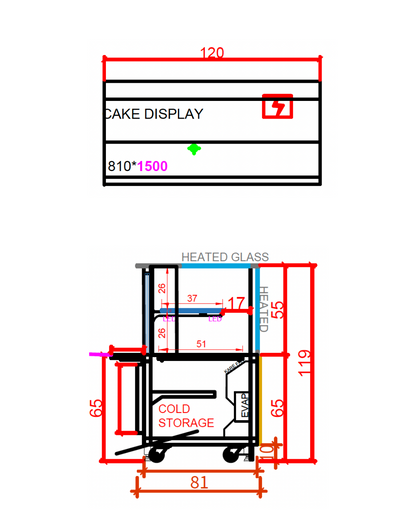 Fridges World | Harrison - Cake &amp; Bakery Display Fridge | Cake Display Cases