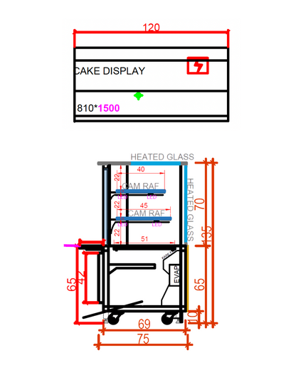 Fridges World | McCartney Cake &amp; Bakery Display Fridge | Cake Display Cases