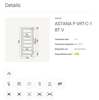 Arneg Astana P multideck freezer for frozen food – commercial chilled display for supermarkets