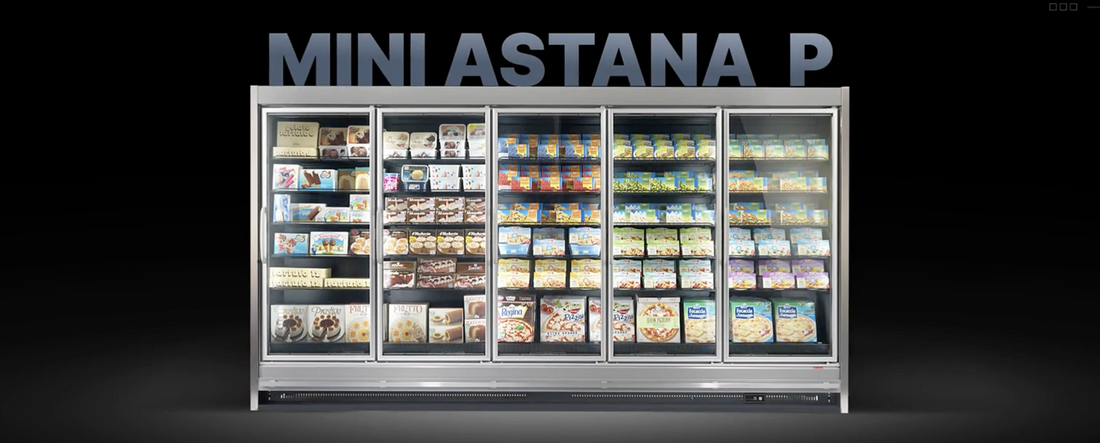 Arneg Integral Mini Astana P slim plug-in multideck freezer – eco-friendly R290 unit for frozen food