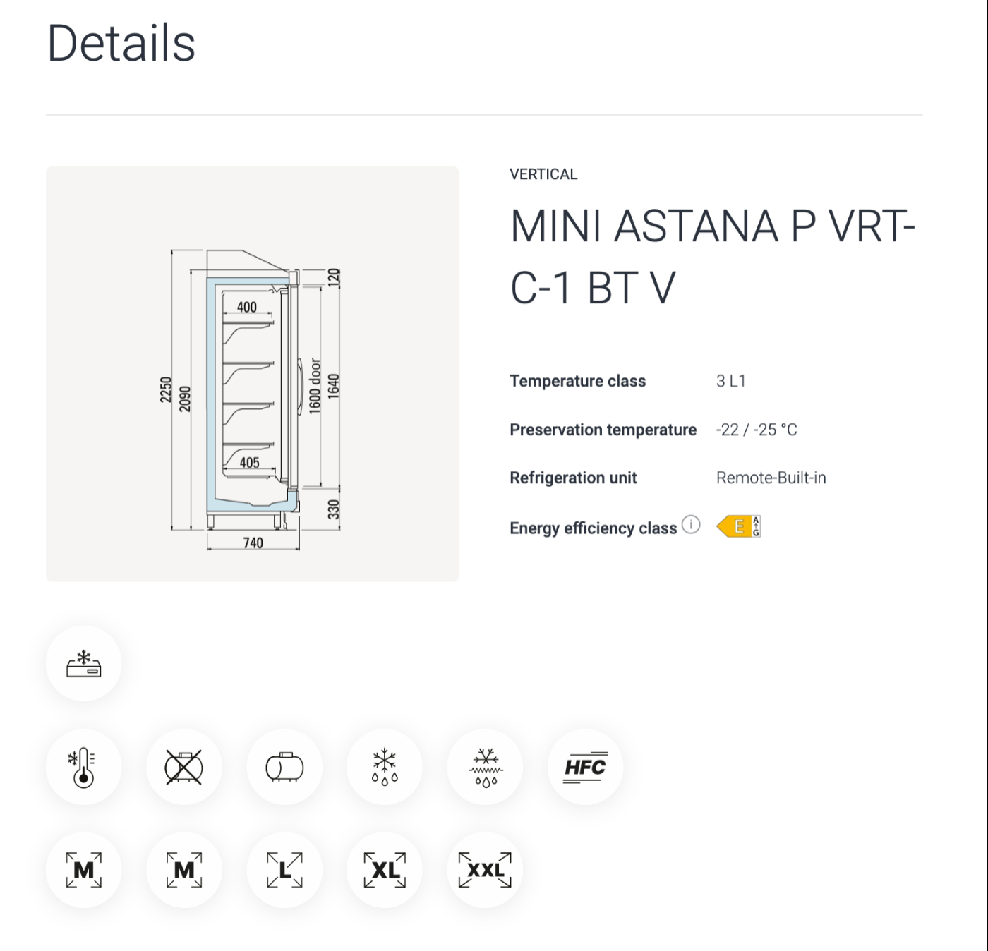 Slim multideck freezer for frozen food – Arneg Mini Astana P for compact retail environments