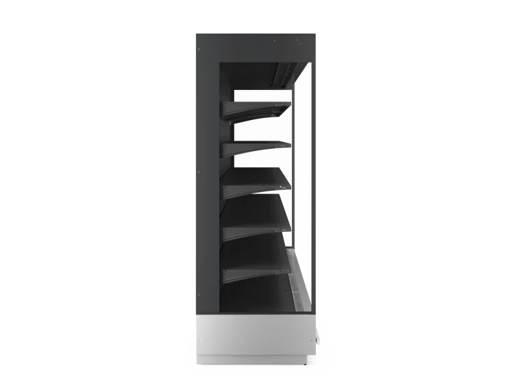 Side angle of Arneg Panama 3P chilled display fridge for packaged foods
