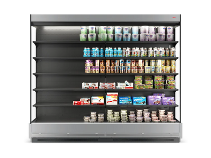 Open-front multideck display fridge by Arneg – ideal for chilled drinks and dairy in supermarkets