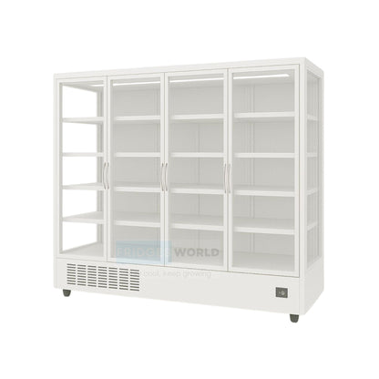 Fridges World  multideck display fridge – plug-in model ideal for supermarkets and convenience stores, featuring adjustable shelving, LED lighting, and energy-efficient cooling for fresh food and drinks